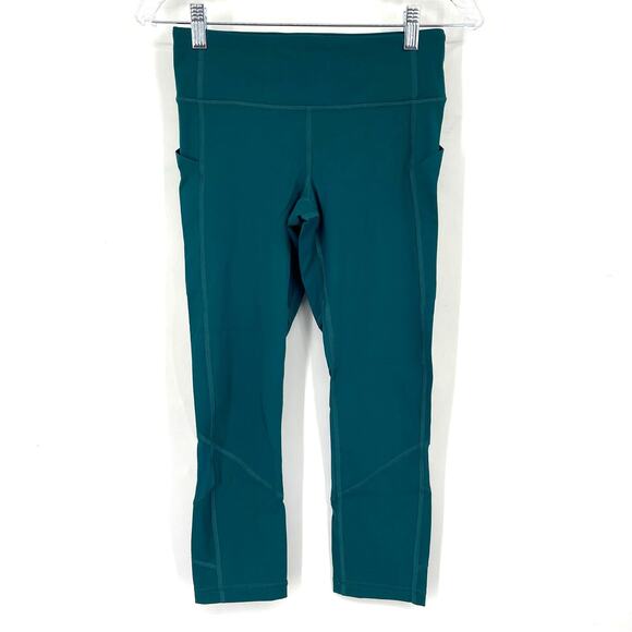 Lululemon Pace Rival Crop 22" Size 4 Emerald Green - Picture 1 of 8